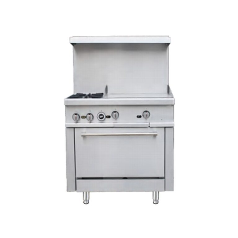 RB12-RG24-S 36″ Gas Combination Range (12″ hotplate + 24″ Griddle + 1 Oven)