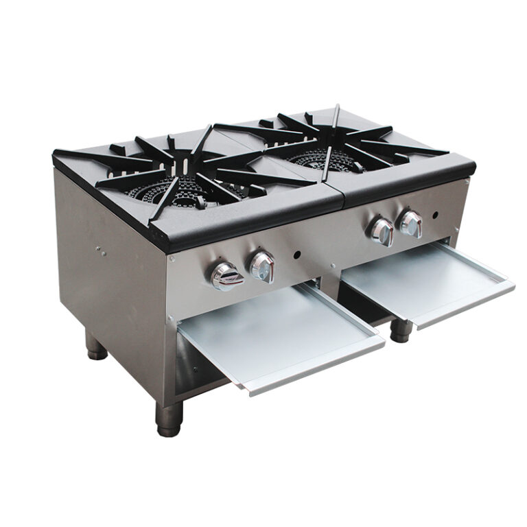RB102-M Gas 2-burner Stock Pot Range