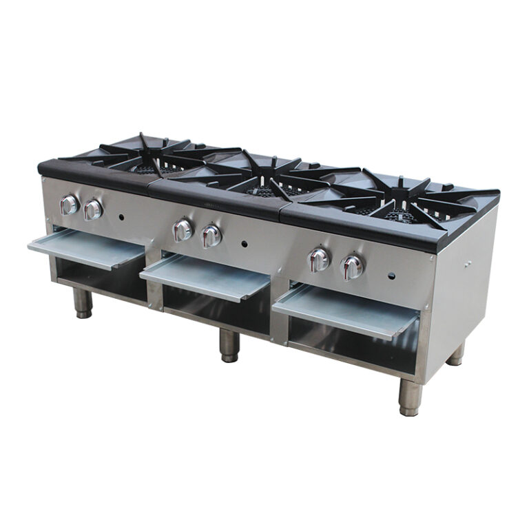 RB103-M Gas 3-burner Stock Pot Range